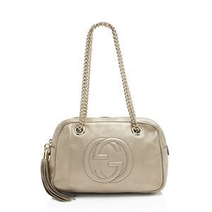 Gucci Metallic Leather Soho Chain Shoulder Bag